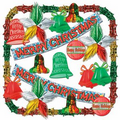 Merry Christmas Metallic Decorating Kit with Merry Christmas Banner